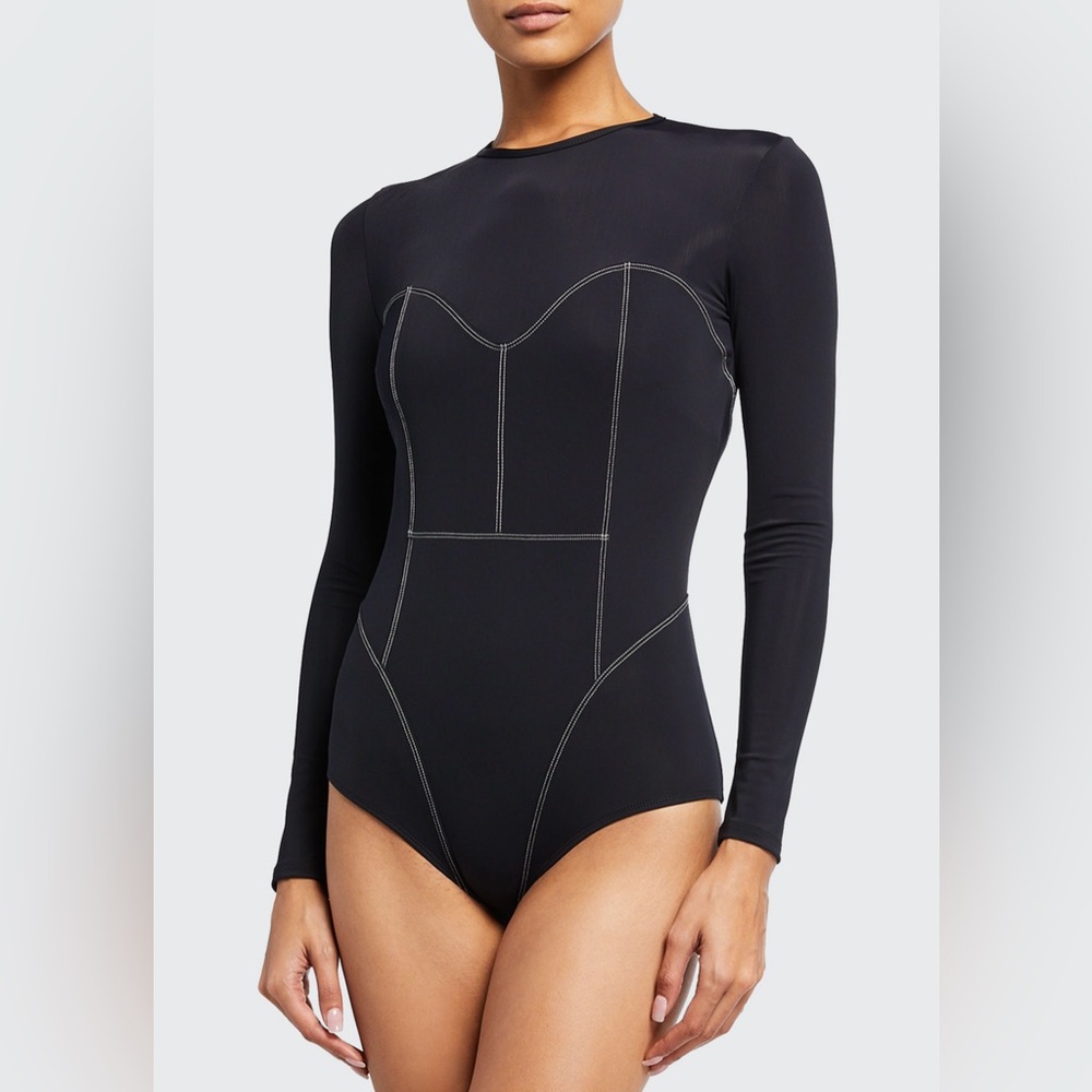 607.  Mara Hoffman Lido Surf One Piece Swim - Picture 2 of 13